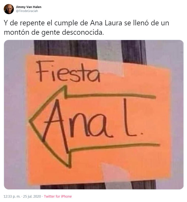 Y de repente el cumple de Ana Laura se llenó de un montón de gente desconocida.