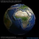 Mapa de cables submarinos de fibra en todo el mundo