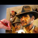 Esculpiendo en 3D el poster de 'Indiana Jones y la última cruzada'